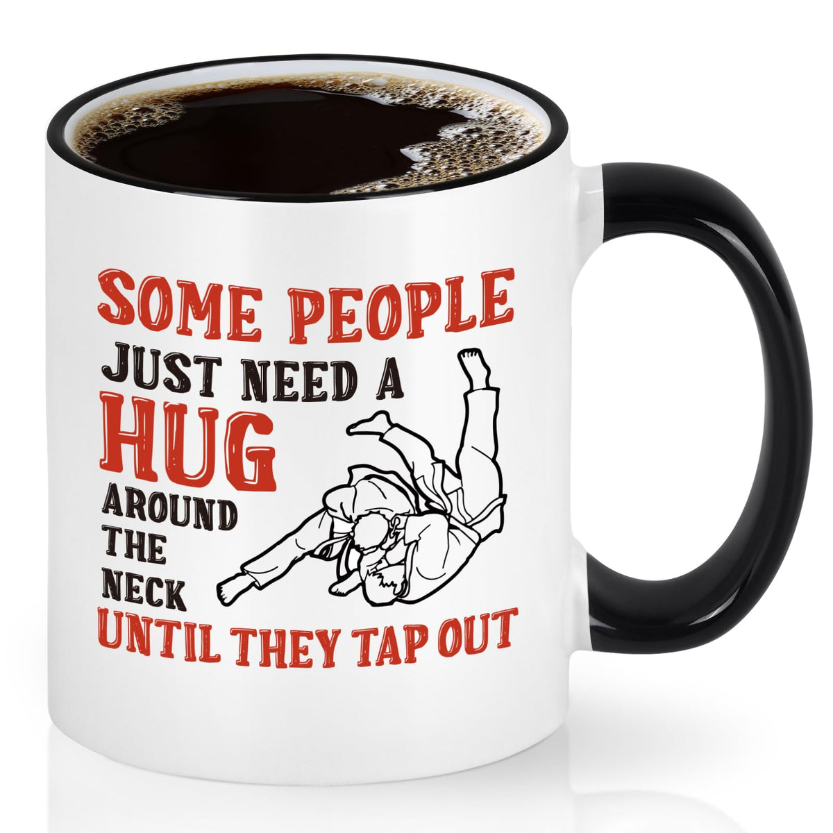 YHRJWN Jiu Jitsu mug with ergonomic handle for comfortable training-day sipping