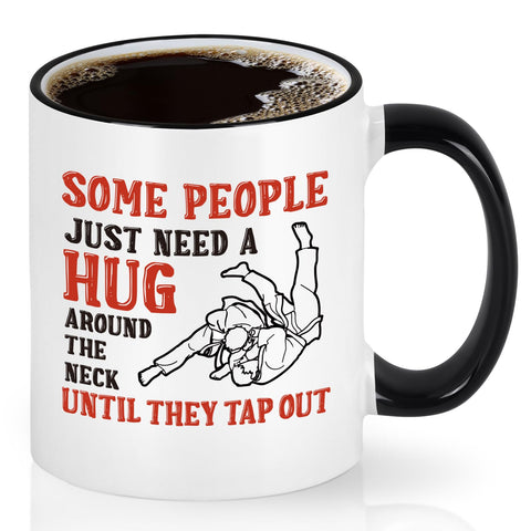 YHRJWN Jiu Jitsu mug with ergonomic handle for comfortable training-day sipping