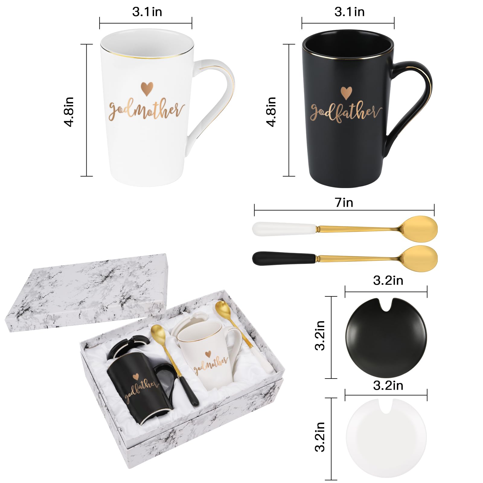 YHRJWN 14-ounce capacity suitable for coffee, tea, or beverages
