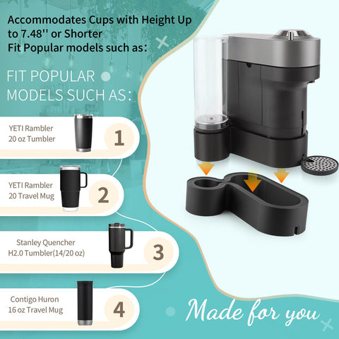 YHXMARSCAN anti-slip pads keep the machine steady during brewing.
