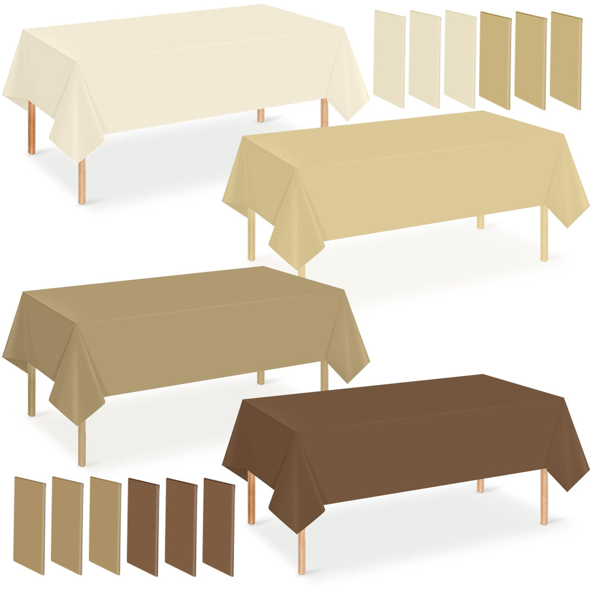 YIDAKO brown gradient tablecloth covers a rectangle table with wide protection and style