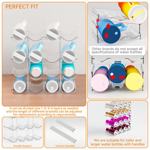 Adjustable-height system enables flexible arrangement for different cup heights