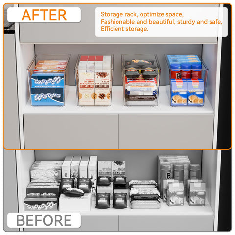 Yieach bin with built-in handles in a stackable layout for easy transport