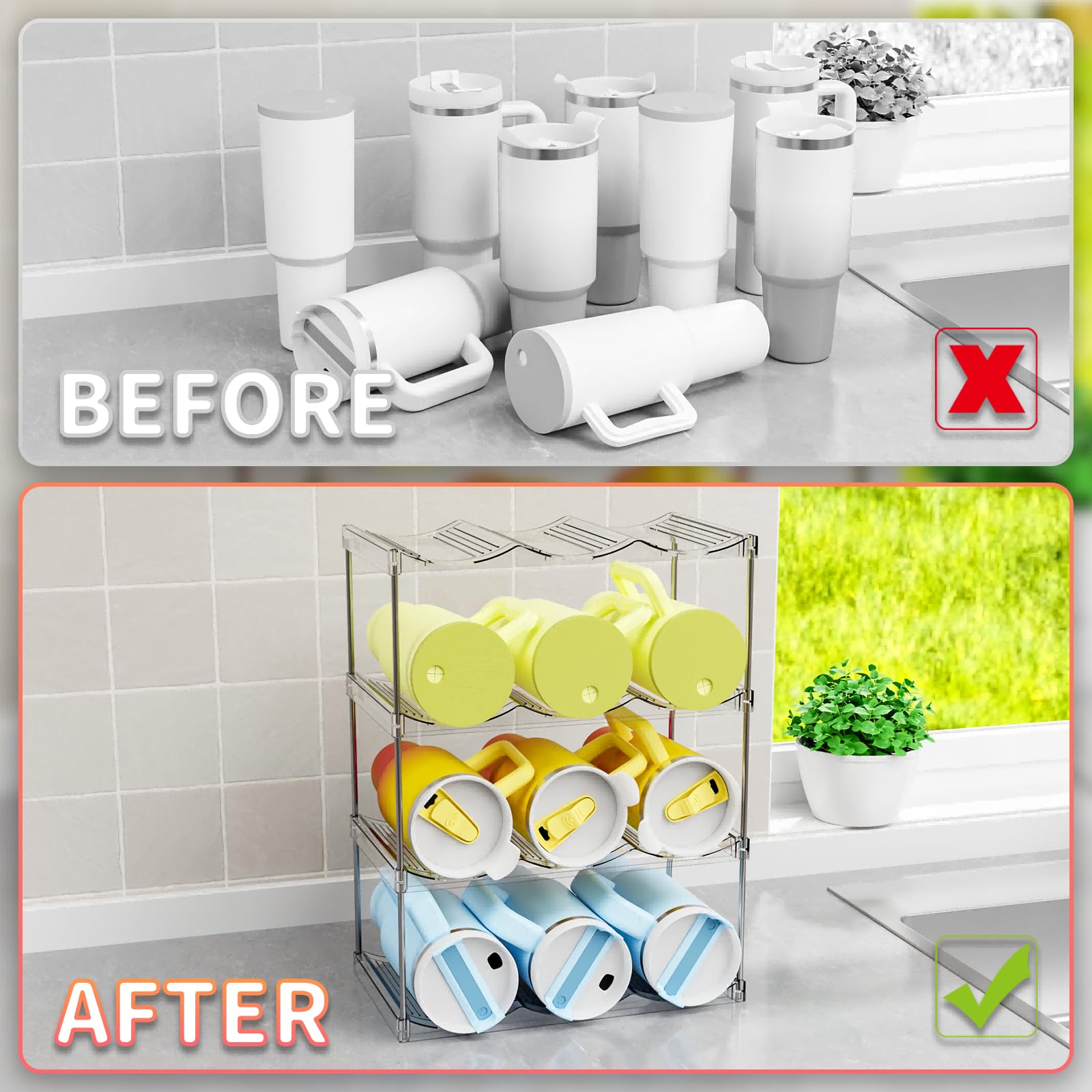 Yieach BPA-free material for safe, everyday bottle storage.
