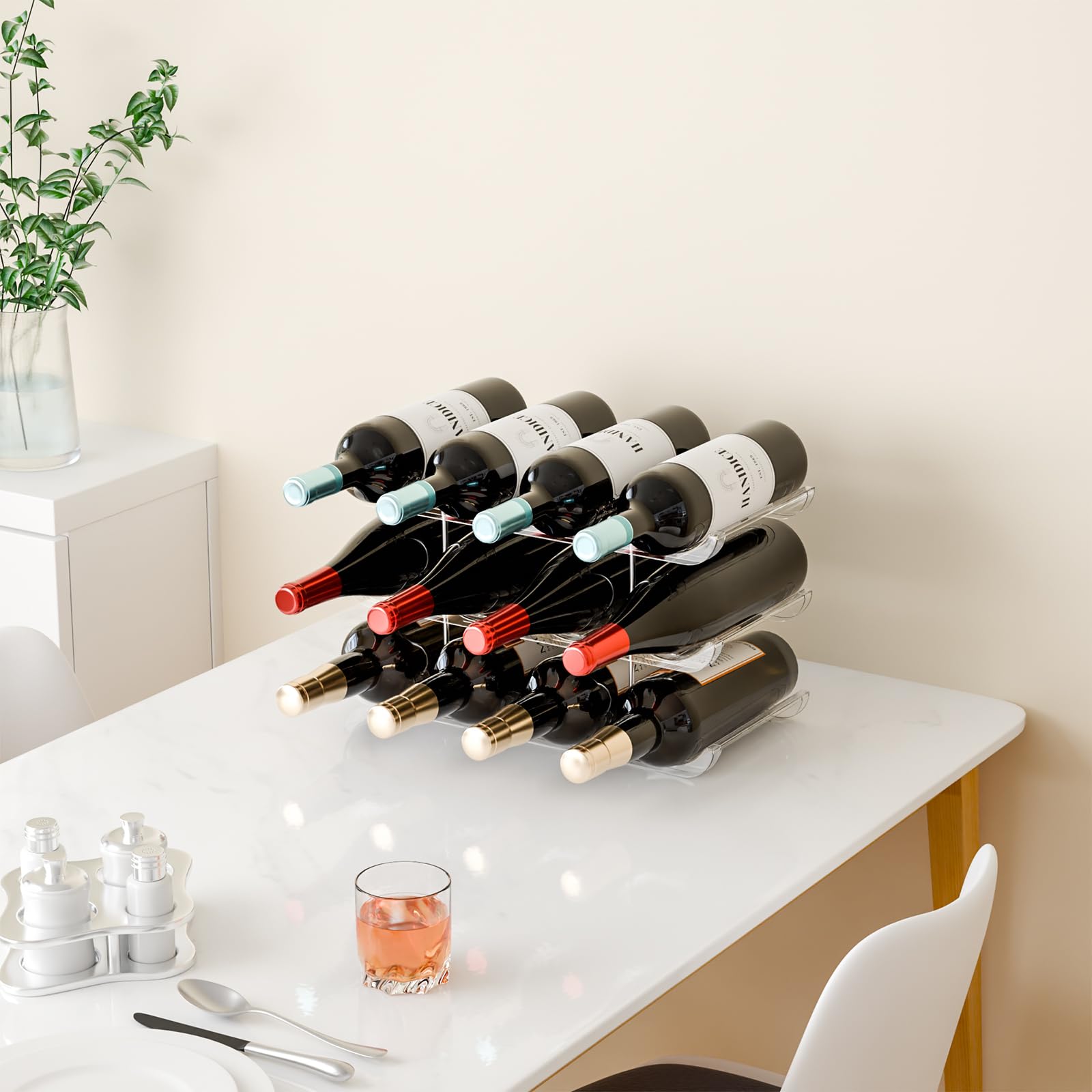 Yieach free-standing rack stands securely on floors for versatile use.