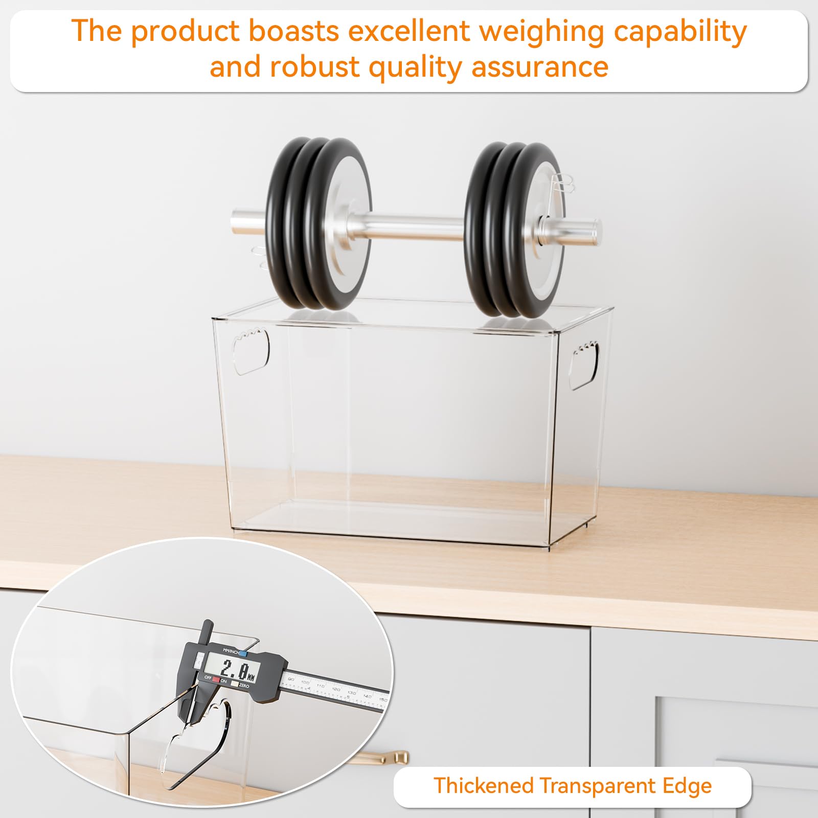 Yieach large-capacity bin suitable for snacks and beverages