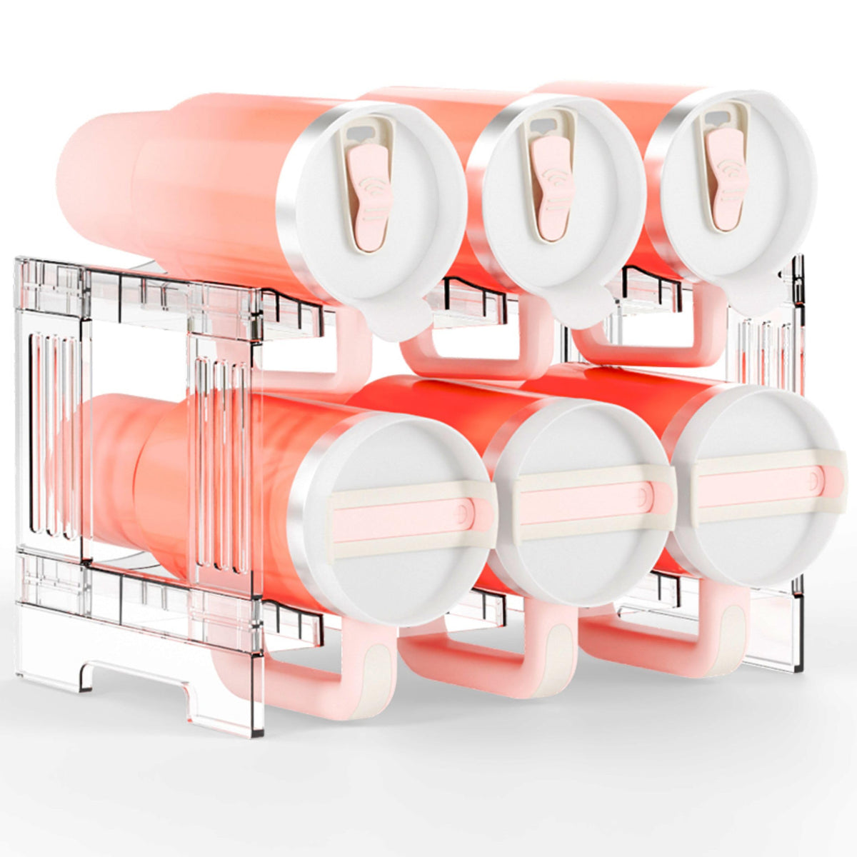 Yieach large Stanley cup holder with handle groove keeps bottles organized in cabinets