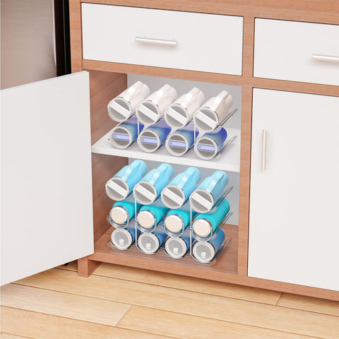 Multi-layer storage rack keeps bottles organized and reduces clutter