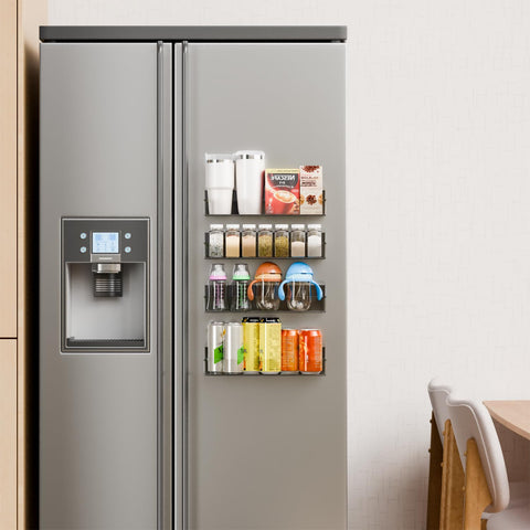 Yieach spice rack in RV kitchen saving space on wall.