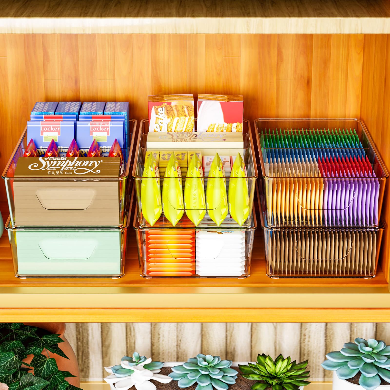 Yieach freezer storage bin kept neatly stored for quick access