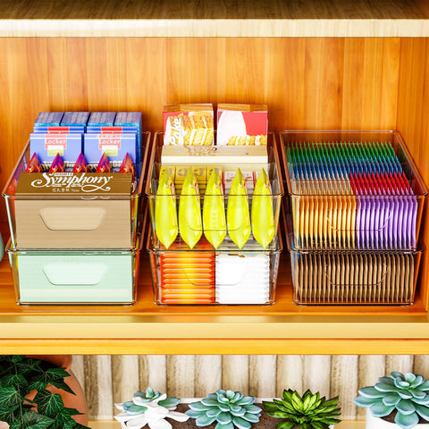 Yieach freezer storage bin kept neatly stored for quick access