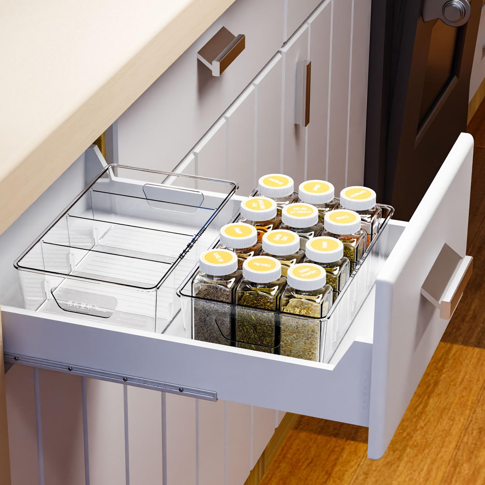 Yieach tea bag organizer holds packets neatly for quick brewing