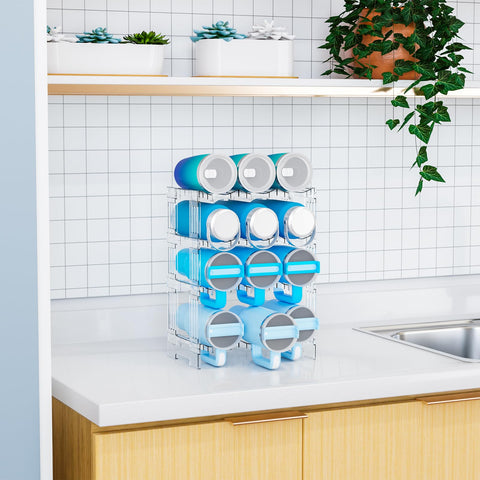 Yieach stackable system supports 2–4 layers for flexible storage.