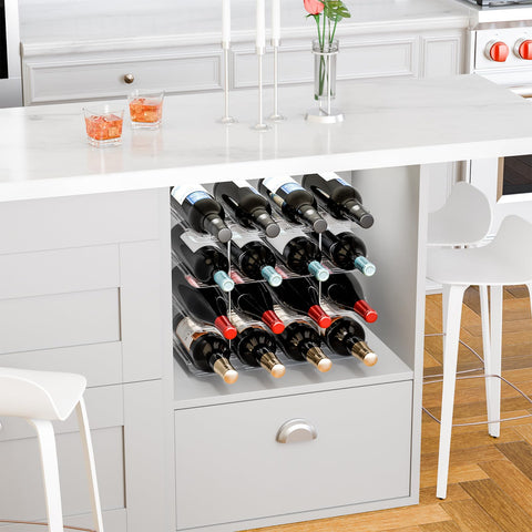 Yieach tabletop wine holder keeps essentials within easy reach.