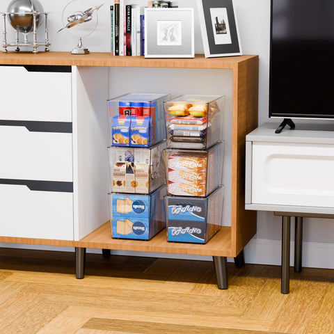 Yieach transparent bin designed for fast item finding in fridge or pantry