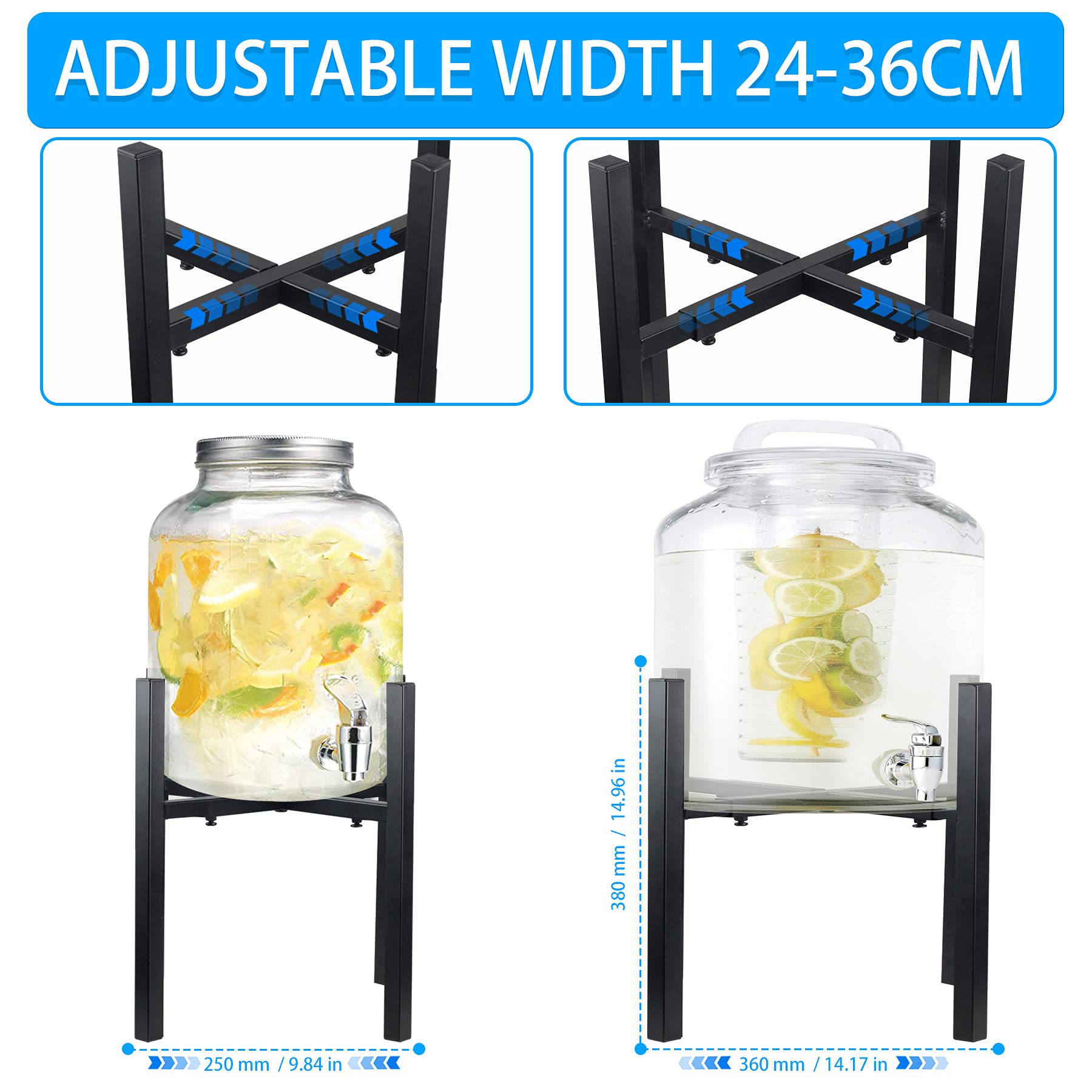 YiePhiot water filter stand non-slip base keeps dispensers steady.