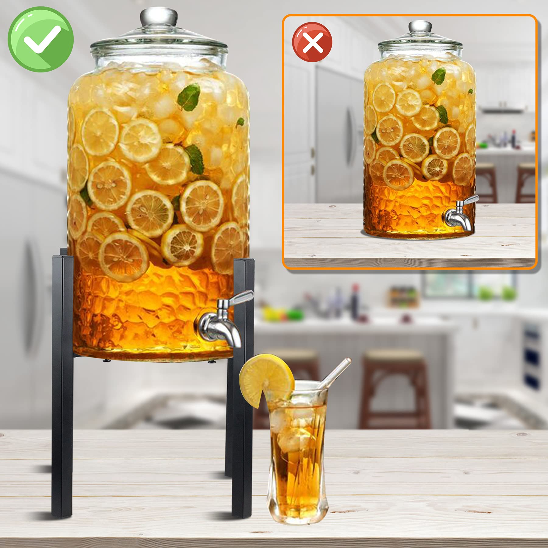 YiePhiot stand lets you fill bottles directly from the spigot.