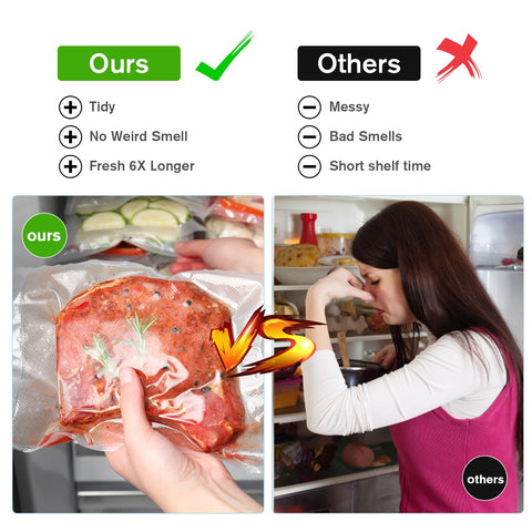 In-kitchen use: sealing meat and produce for longer-lasting freshness.