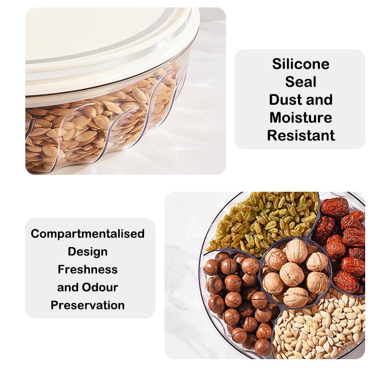 YIEZI snack tray shows contents clearly with its transparent material