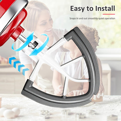 YIFOCUS Flex Edge Beater auto-scrape action promotes consistent textures.