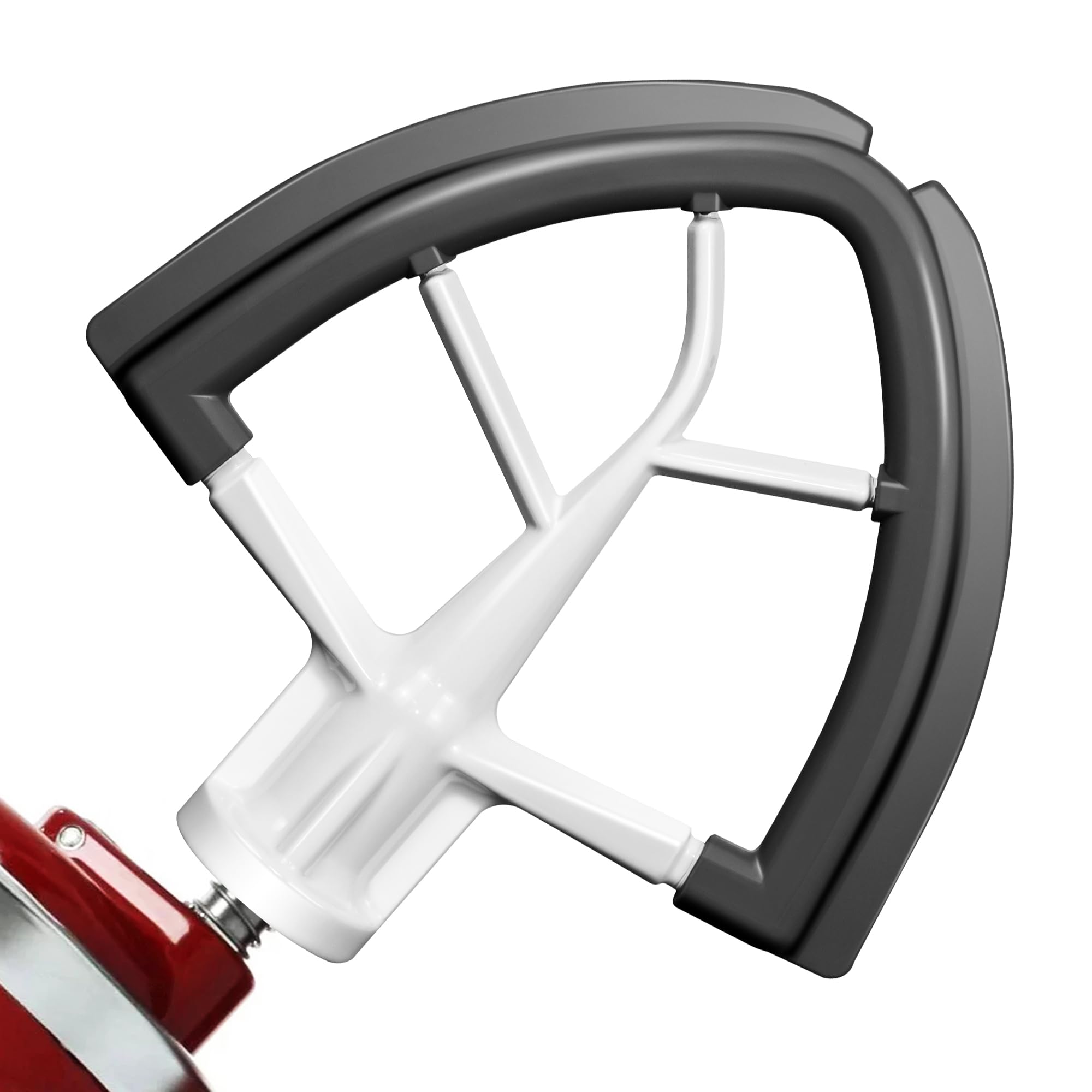 YIFOCUS Flex Edge Beater with silicone paddle ensures even mixing in KitchenAid.