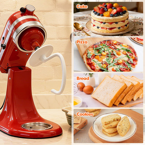 Easy attachment with twist-lock on YIFOCUS K45DH for hassle-free baking prep.