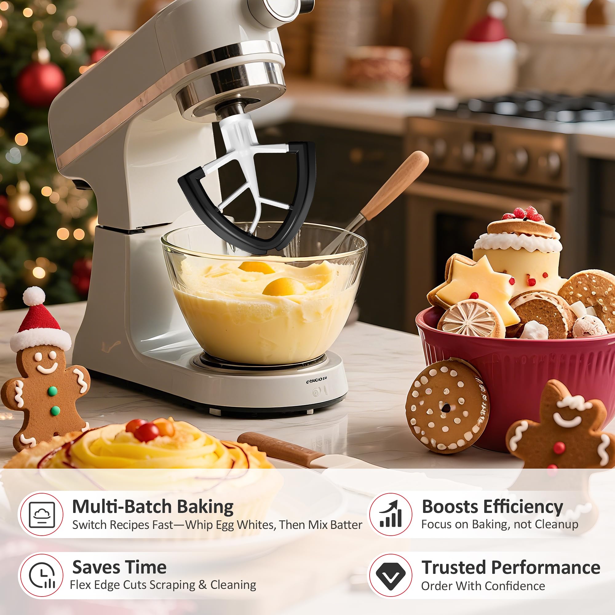 YIFOCUS modern black beater design complements kitchen aesthetics while boosting performance