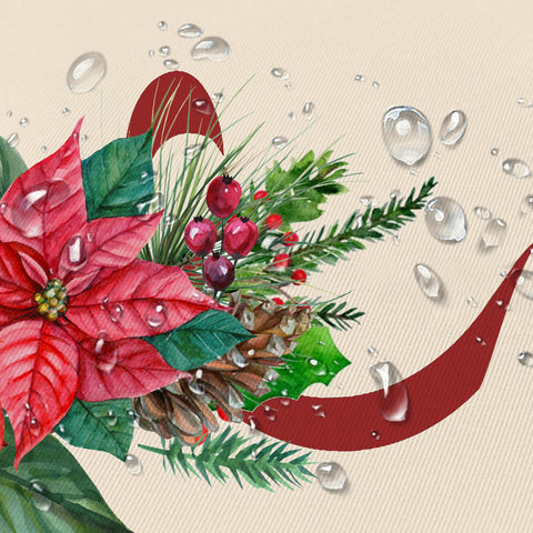 Yighty waterproof polyester tablecloth protects surfaces during festive meals.