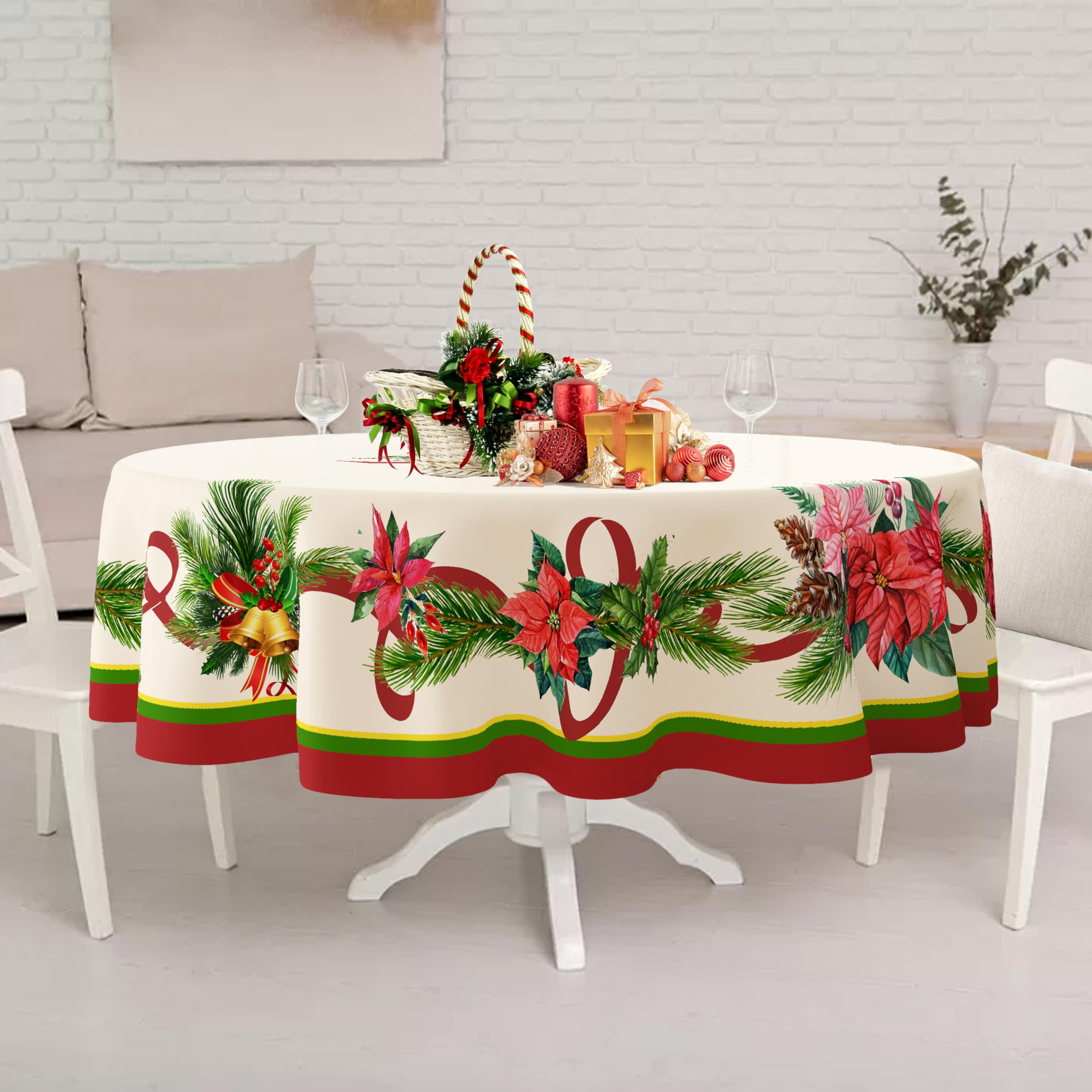 Yighty easy-clean tablecloth simplifies cleanup after holiday gatherings.
