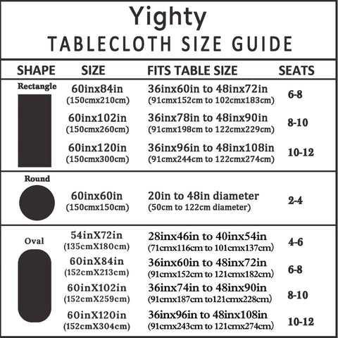 Yighty oval tablecloth ideal for holiday dining and family celebrations.