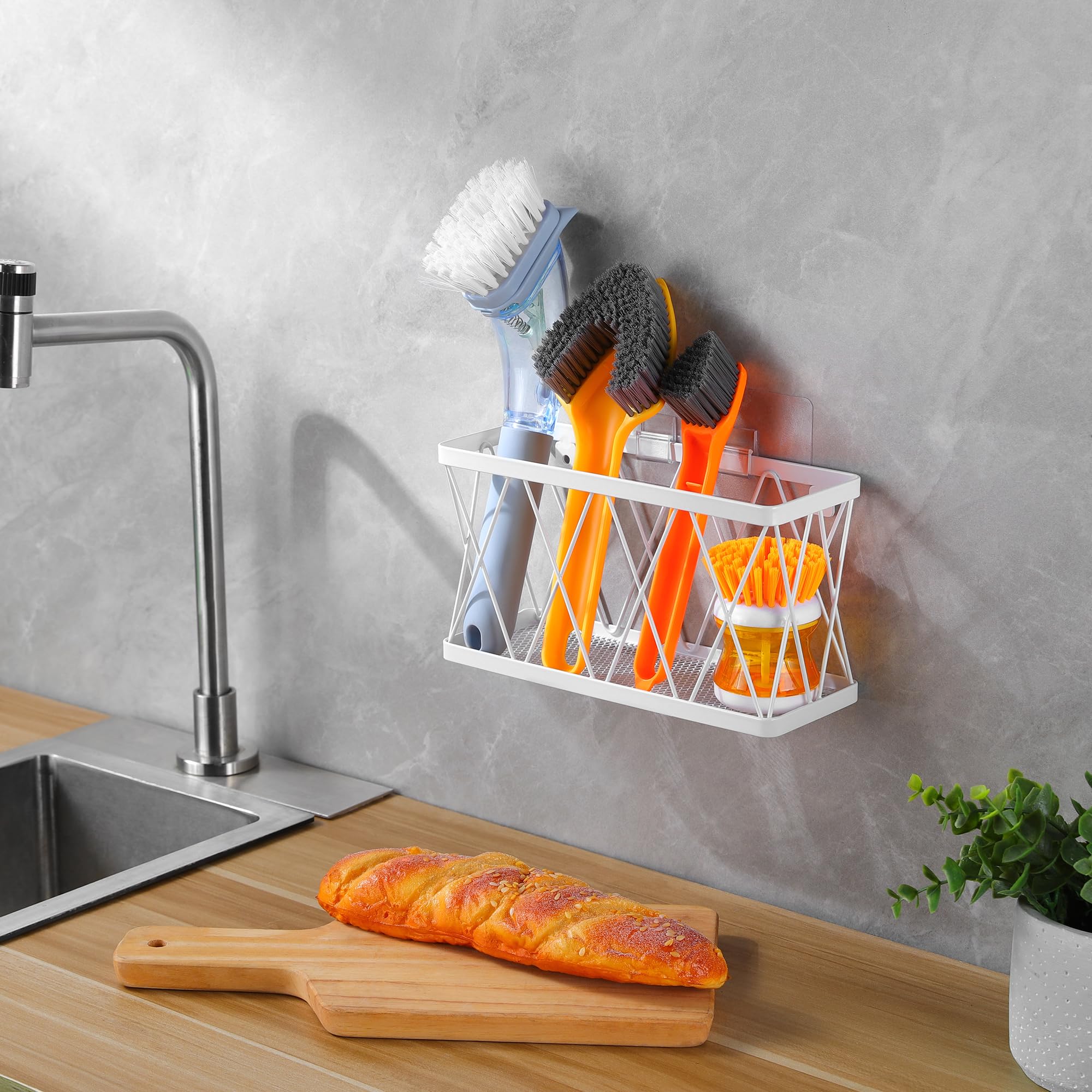 YIGII adhesive-installation cabinet organizer enables quick no-drill setup.