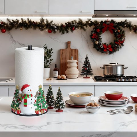 YIGII farmhouse winter decor brightens countertops and tabletops.