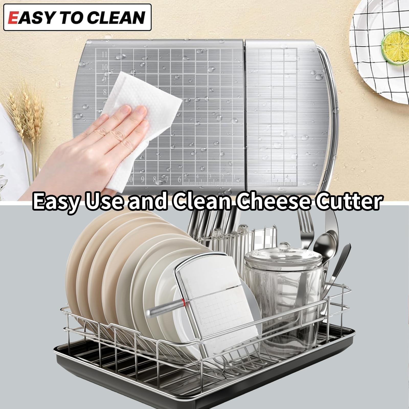 YIHAOSSING cheese slicer compact board fits small kitchens