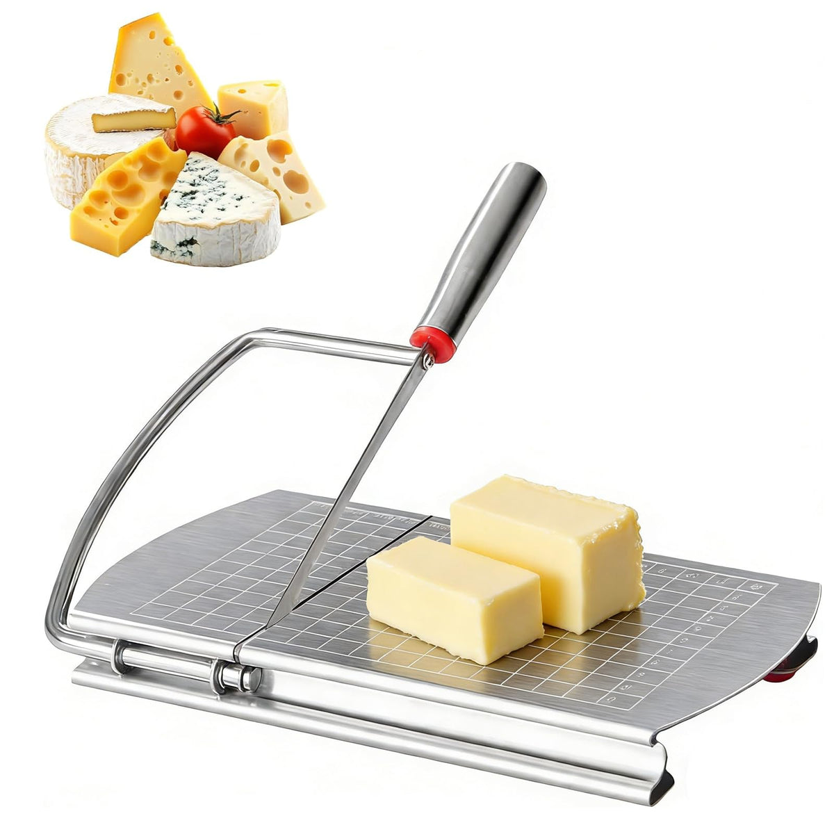 YIHAOSSING cheese slicer with grid scale for precise portions