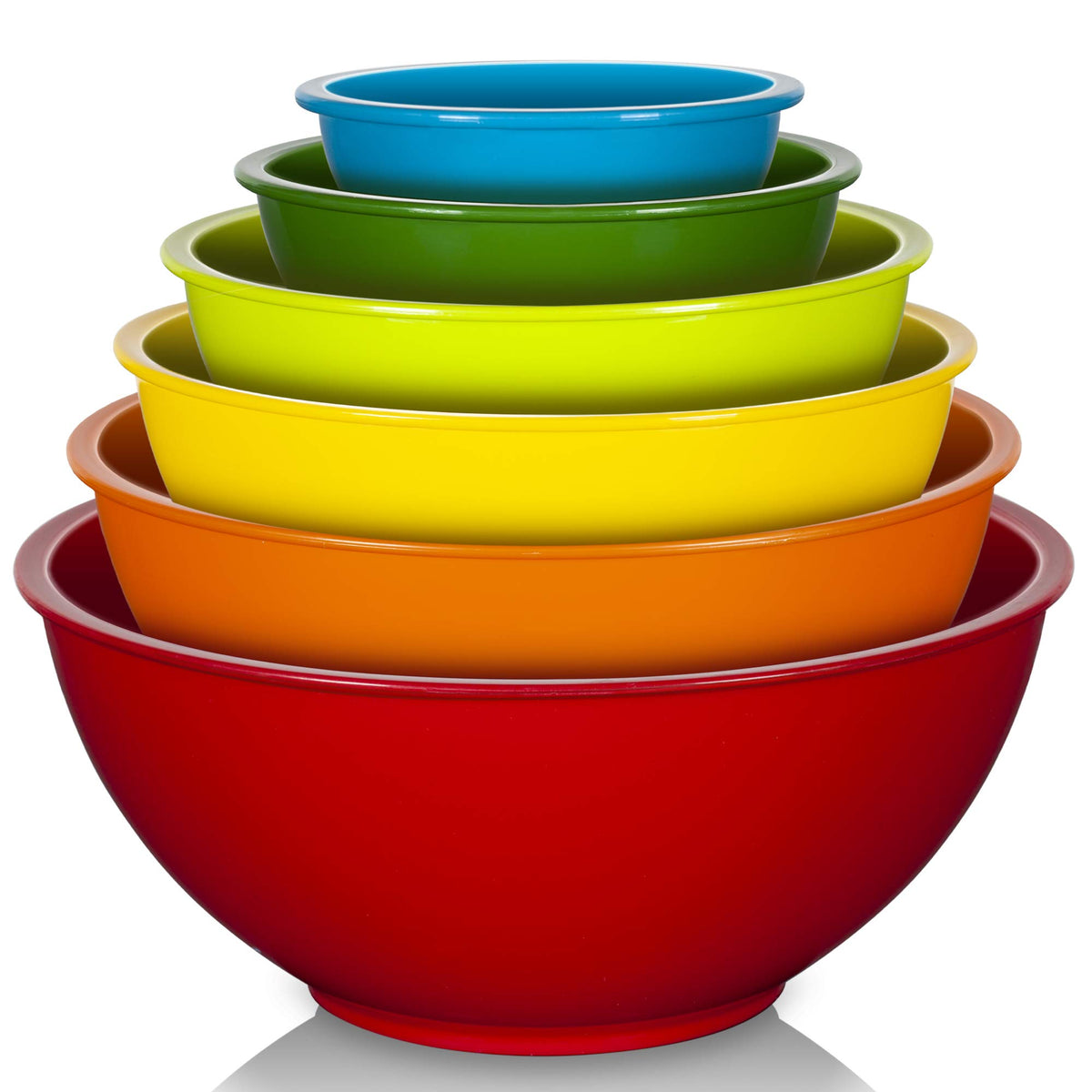 YIHONG 6-piece mixing bowls set with nesting design for space-saving prep