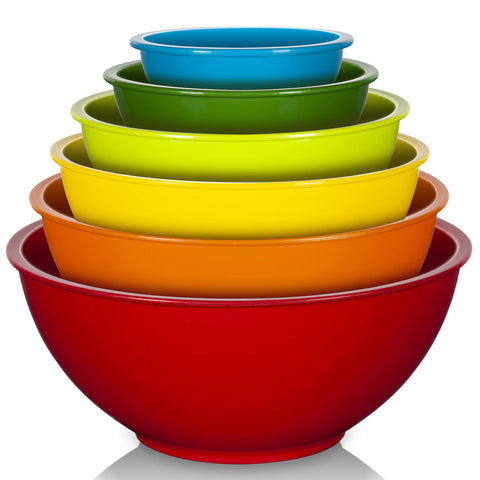 YIHONG 6-piece mixing bowls set with nesting design for space-saving prep