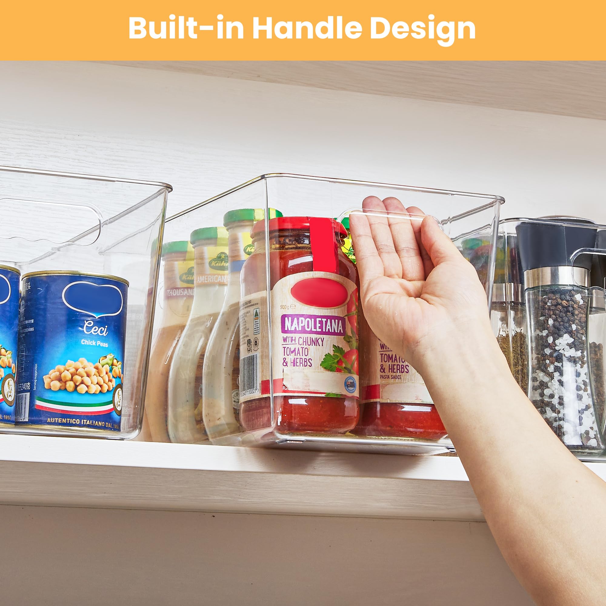 YIHONG clear bin helps closet organization, separating accessories and seasonal items with visibility.