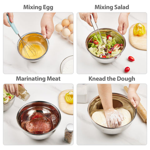 YIHONG mixing bowls are dishwasher safe for easy cleanup