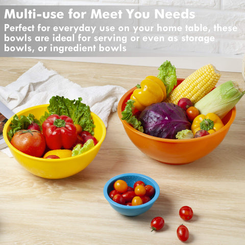 YIHONG nesting bowls save countertop space while keeping prep items organized