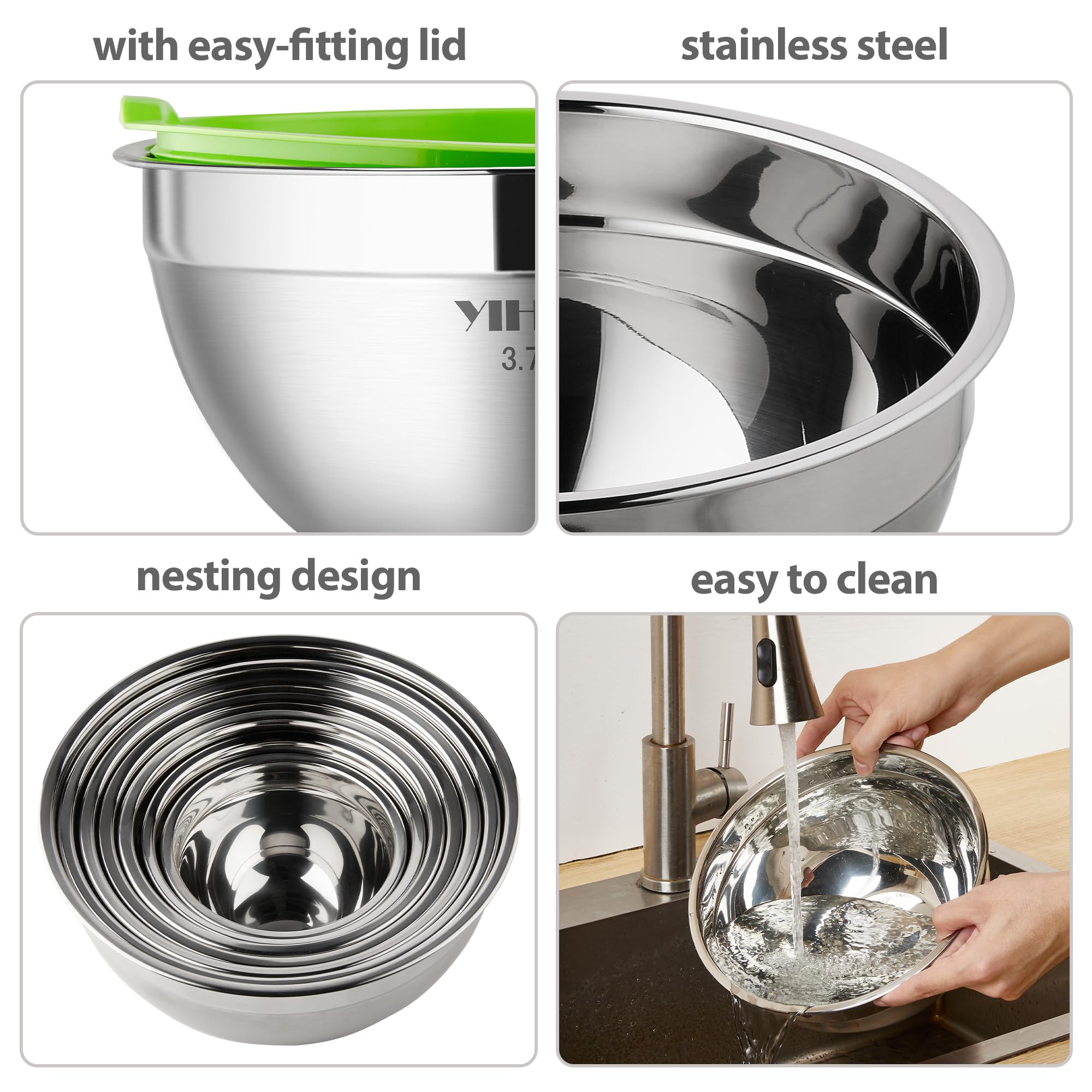 YIHONG lids keep ingredients fresh and organized