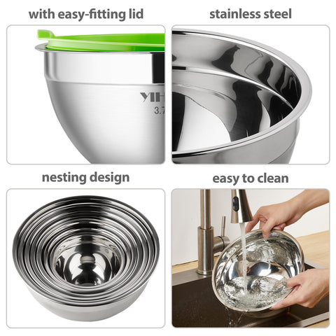 YIHONG lids keep ingredients fresh and organized
