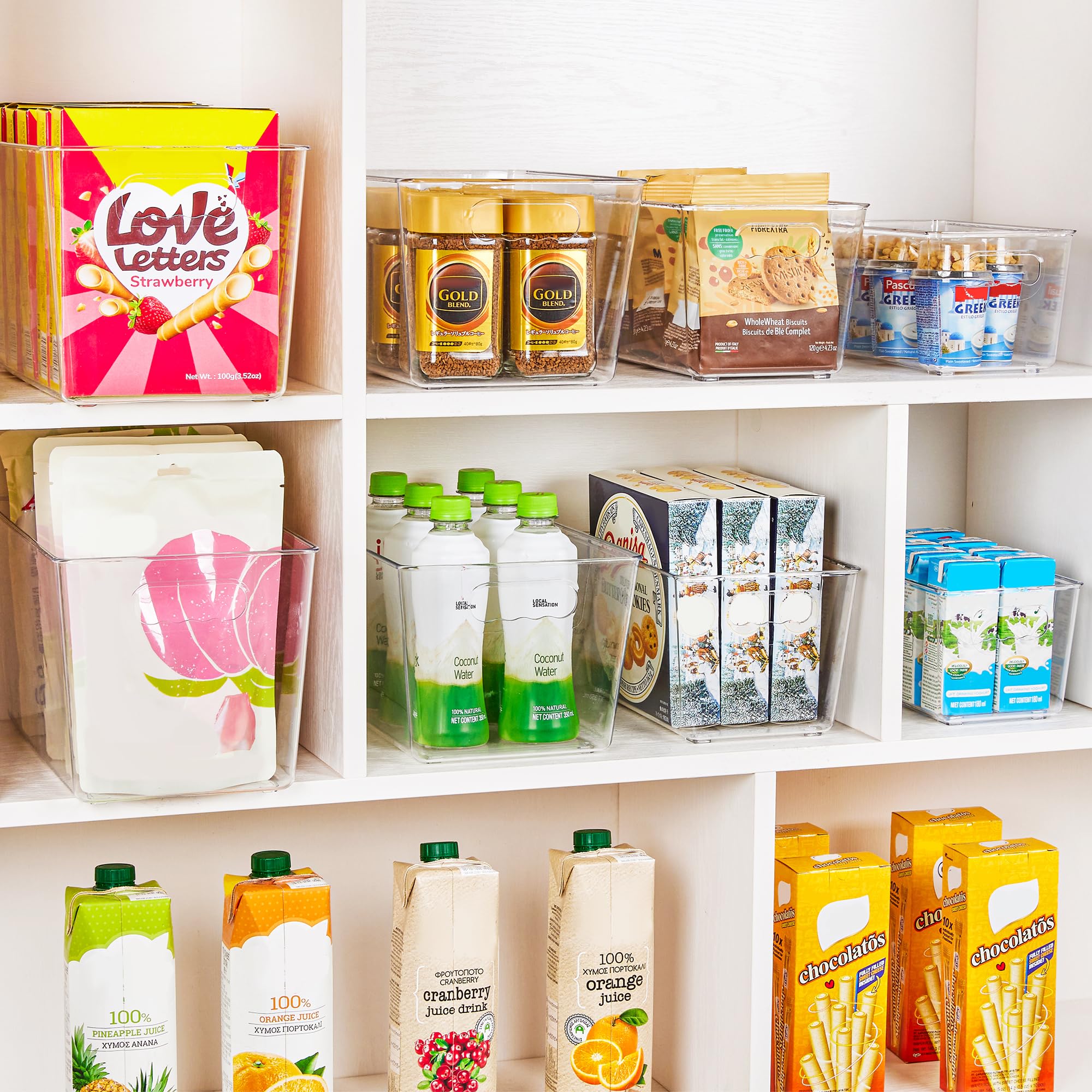 YIHONG stackable kitchen storage bin maximizes counter and shelf space.