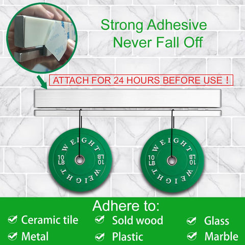 YIIYIIN no-drill wall mount adhesive secures the knife strip on smooth surfaces.