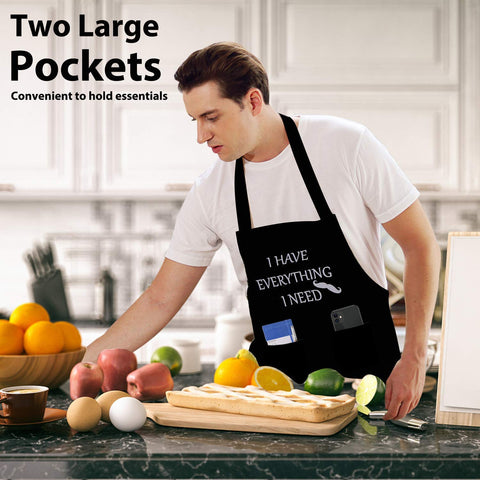 YIKA comfort-fit apron designed for all sizes with adjustable neck and long ties