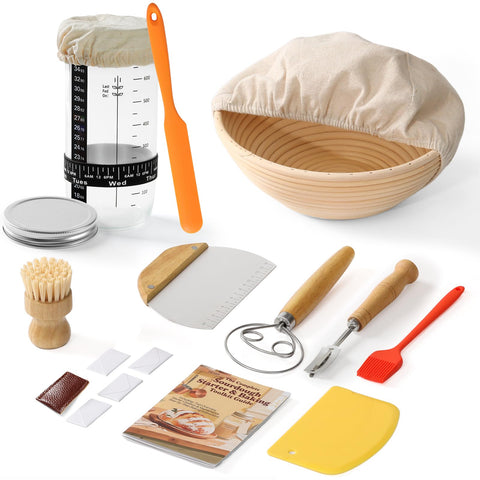 YILIHCIA banneton 9in proofing basket for even proofing and bakery-style crust.