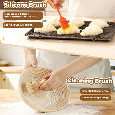 YILIHCIA bread cutter and tools set supports complete baking workflow.