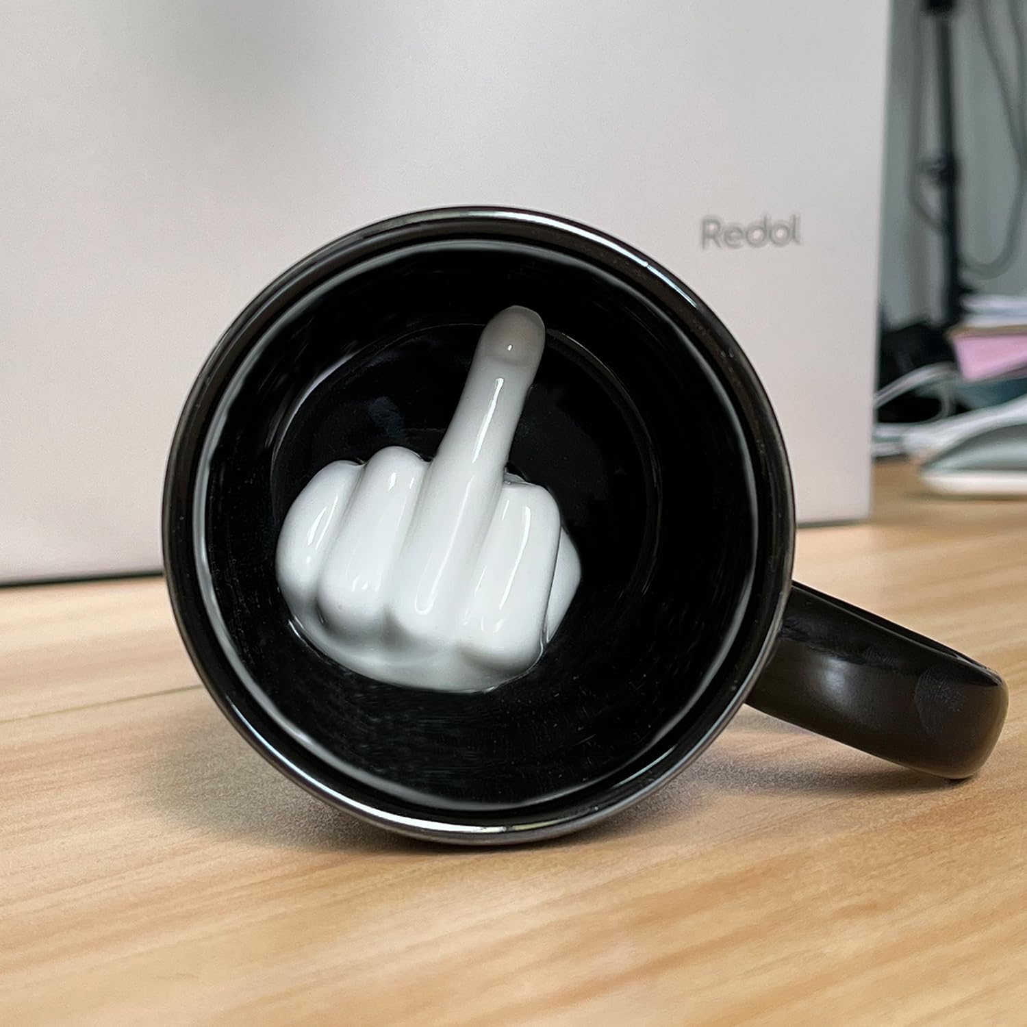 YILIUJIU Have a Nice Day mug black ceramic finish.