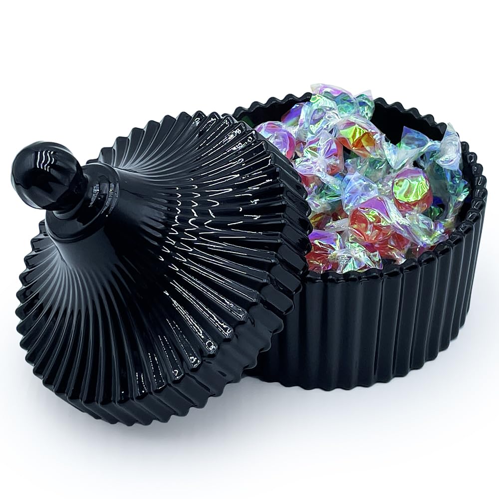 YILUSHENGHUA candy cookie jar with crystal diamond pattern for sparkling storage