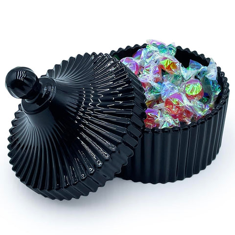 YILUSHENGHUA candy cookie jar with crystal diamond pattern for sparkling storage
