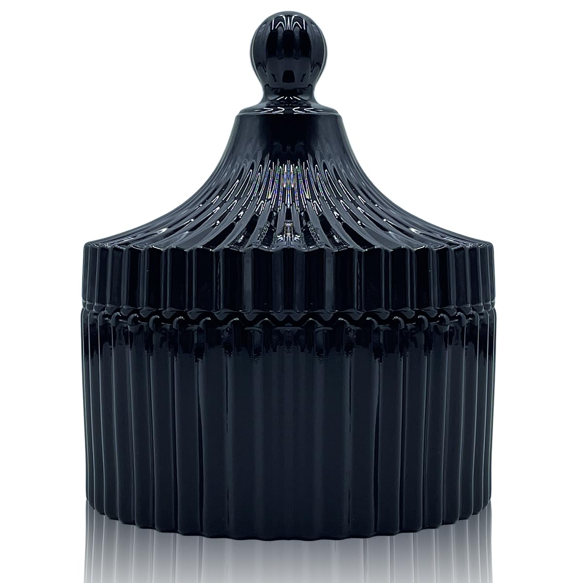 YILUSHENGHUA colorful glass jar with lid for snacks and decorative sparkle